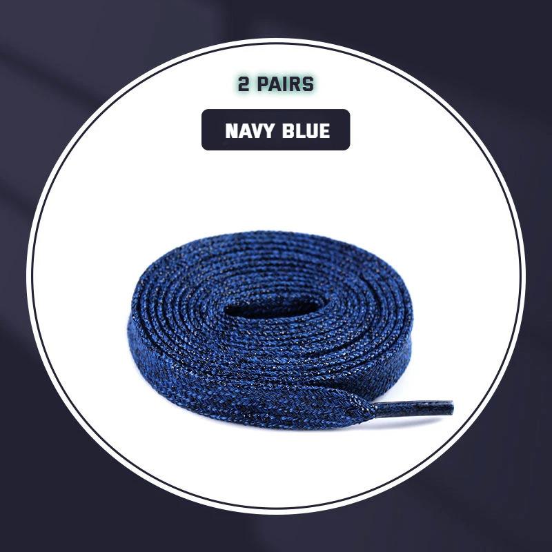 2 Pair Glitter White Shoelaces of Sneakers Colorful Shoelaces Metallic Shiny Gold Shoelace Silver Flat Shoe Laces Running Laces