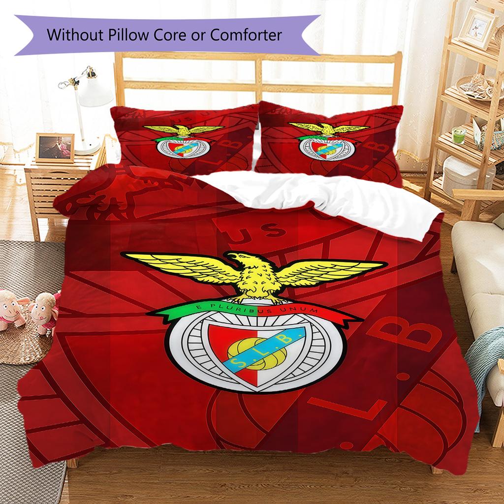 S.L. Benfica Bedding Quilt Set Quilt Cover Pillowcase Home Decoration Birthday Gift (1 * duvet cover + 2 * pillowcase, without core)
