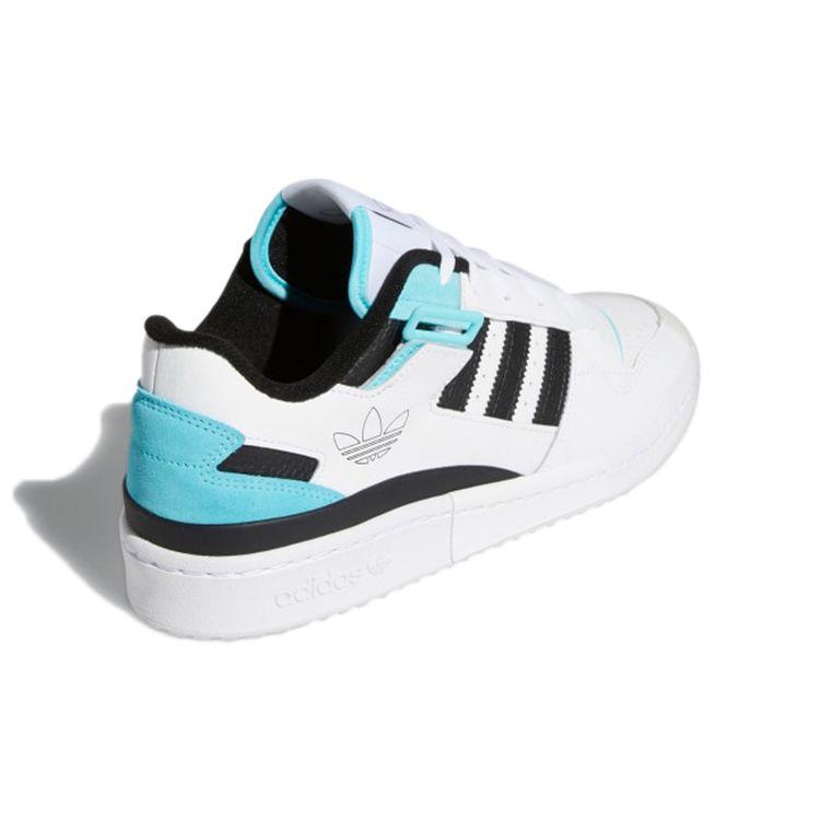 Adidas Forum Exhibit Low White Pulse Aqua Унисекс Кроссовки Cloud-White Core-Black GZ5390