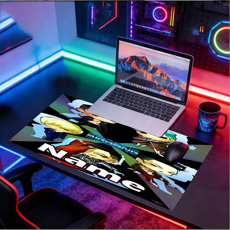 Custom Name Personalized BIGBANG Pattern Mousepad, Laptop PC Desk Mat, Decorative Desk Mat for Home Keyboard Pad Gift