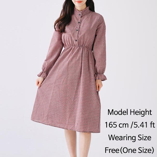 Dress For Women Check Pattern