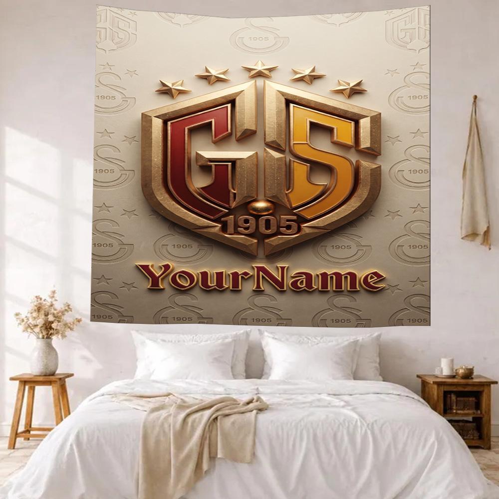 Galatasaray Custom Your Name Wall Decor Tapestry Art For Pet Memorial Birthdaywedding Party Backdrop Family Gift