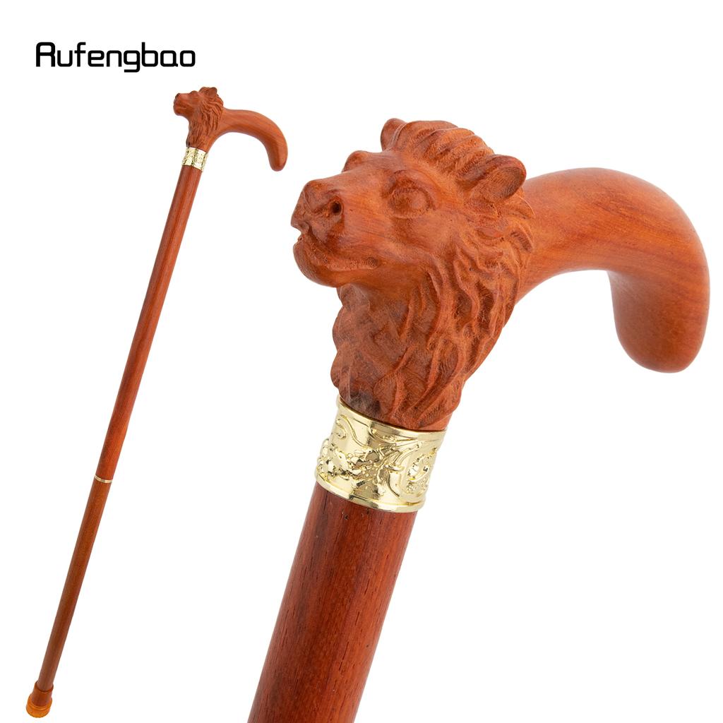 Коричневая деревянная трость Red Lion, модная, декоративная, для косплея вампира, вечеринки, деревянная трость для ходьбы, Хэллоуин, булава, жезл, посох, 92 см