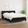 3126087 vidaXL Divan-lit Tapissier Avec Matelas Noir 140x200 Cm Tissu
