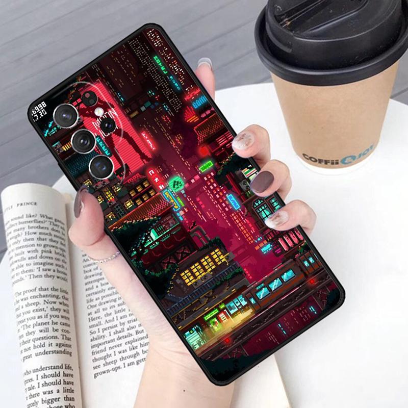 Art Pixel Aesthetic phone case Cover For Samsung Galaxy S24 S25 Ultra S21 S22 Ultra S10E Note 10 Plus Note 20 FE S23