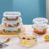 Churong Microwave-Safe Round Glass Food Container