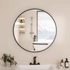 Wall Hanging Round Bathroom Round Aluminum Shatterproof Washroom Entrance Wall Diameter 50CM Mirror, Full-length Mirror, Mirror, Mirror, Frame,