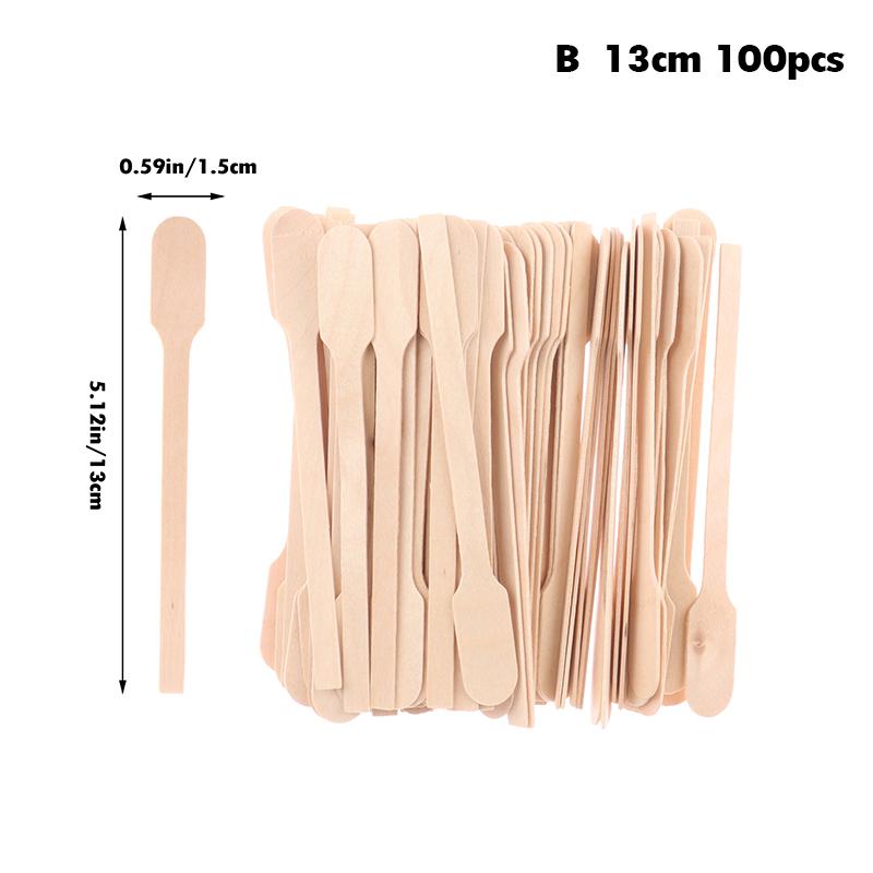 100 шт. деревянных палочек для размешивания кофе, холодных напитков, размешивателей, биоразлагаемых столовых приборов, кофейных палочек