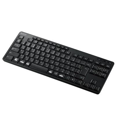 Elecom Приемник Беспроводная клавиатура Бесшумный дизайн Tenkeyless Антибактериальный черный USB-A TK-FDM115SKTBK