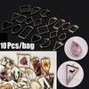 New 10Pcs/Set Geometric Metal Pendant Frames Set DIY Pendant Making Epoxy Resin UV Crystal Molds for Jewelry Necklace