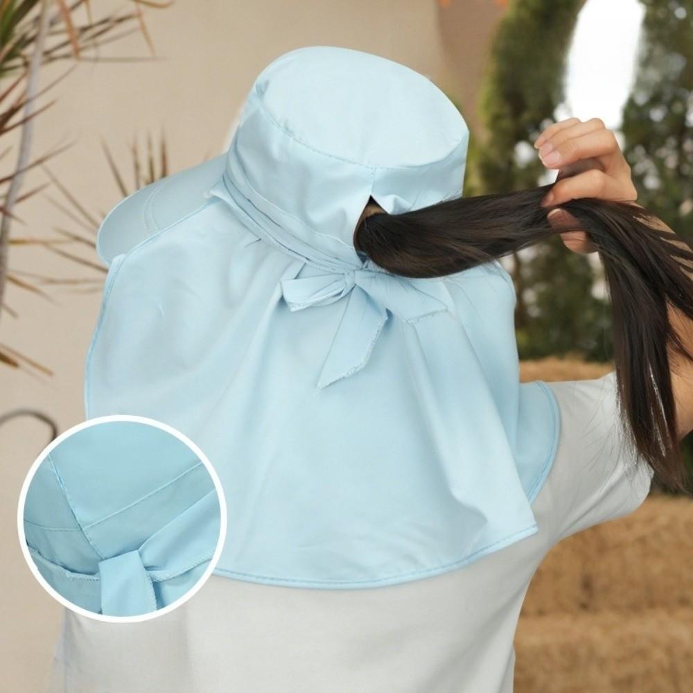 Adjustable Sunshade Shawl Cap Face Cover Neck Protection Cap Portable Picking Tea Hat  Travel