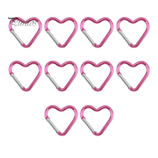 20 шт. карабин в форме сердца, прочный алюминиевый брелок, зажим, пружинный крючок, пряжка для рюкзака, бутылка для воды, аксессуары для кемпинга на открытом воздухе