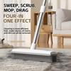 Напольная щетка из нержавеющей стали с силиконовой насадкой и скребком – Инструмент для чистки волос и ковров с длинной ручкой