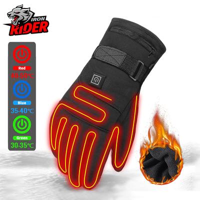 HEROBIKER мотоциклетные перчатки водонепроницаемые с подогревом Guantes мото сенсорный экран на батарейках мотоциклетные гоночные перчатки для верховой езды