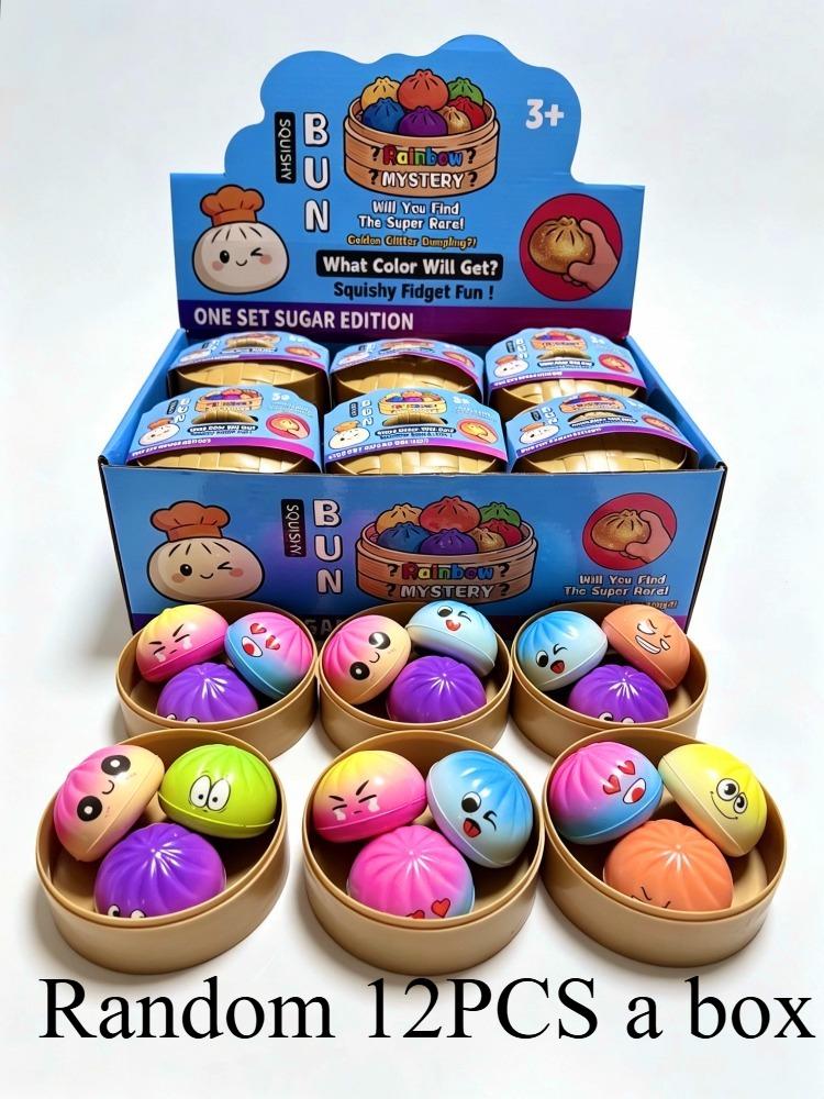 Сахарная версия Squishy Mystery Bun Игрушка Цветная Медленно Возвращающая Форму Пельмень Снятие Стресса Сжималка Игрушка-Антистресс Декор для Стола Ребенка Подарок