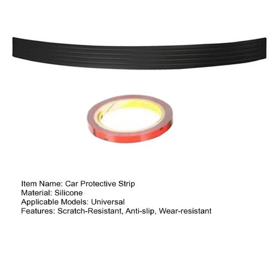 Защитная пленка для заднего бампера автомобиля, универсальная черная силиконовая устойчивая к царапинам защита двери багажника, аксессуар для входной двери