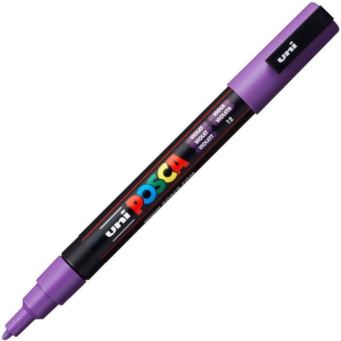 Marqueur peinture - POSCA - Pointe Conique Fine - Couleur Violet - Largeur de Trait 0,9-1,3 mm