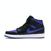 Air Jordan 1 Mid Black Hyper Royal Men Sneakers Blue Royal-Blue White 554724-068