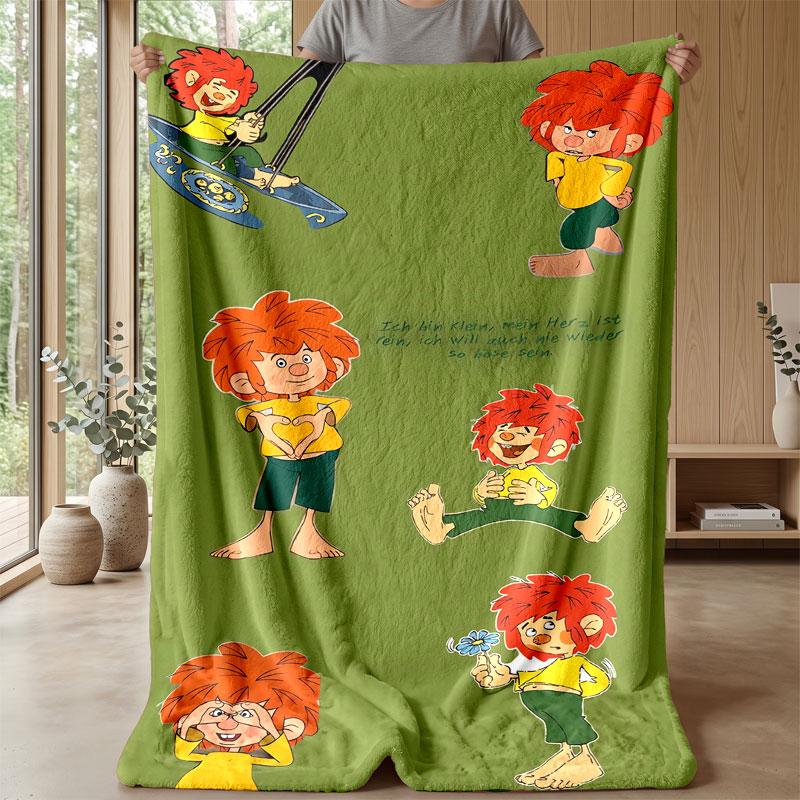 Soft Flannel Blanket Lightweight Cozy Bedroom Living Room CoverPumuckl