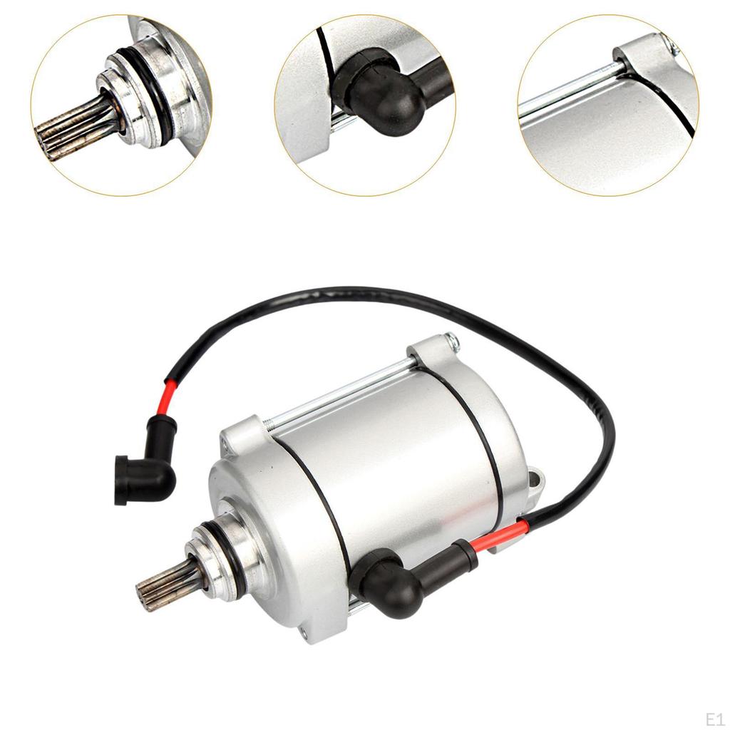 9 Tooth Starter Motor Quad Bike Electric Replacement Engine with Cable for CG125cc