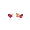La Beaute Tulip Silver Pink Earrings Tessvp00136S-R