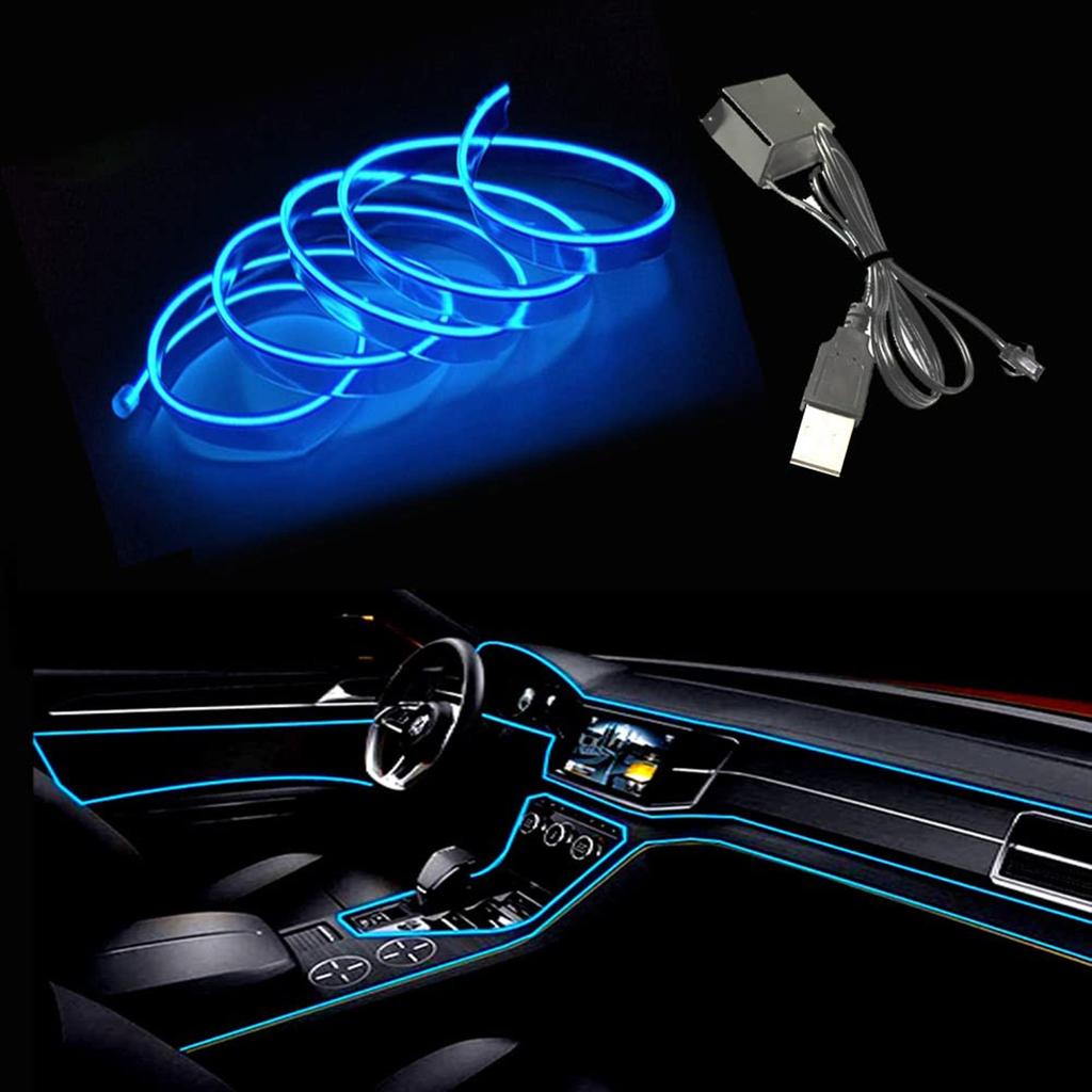 USB EL Wire 10 M/5 M/3 M Flexible Neon Light Tube DC 5V Neon Tube Lights Car Interior Trim Light Strip For Interior Trim Decorative