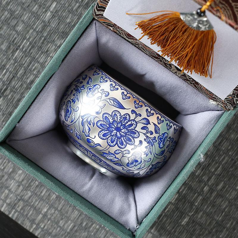 Liu Yin Entangled Lotus Drinking Tea High-End Tea Cup Personal Cup Tea Set Tea Bowl Single Cup Random Gift Festival Gift Teacup