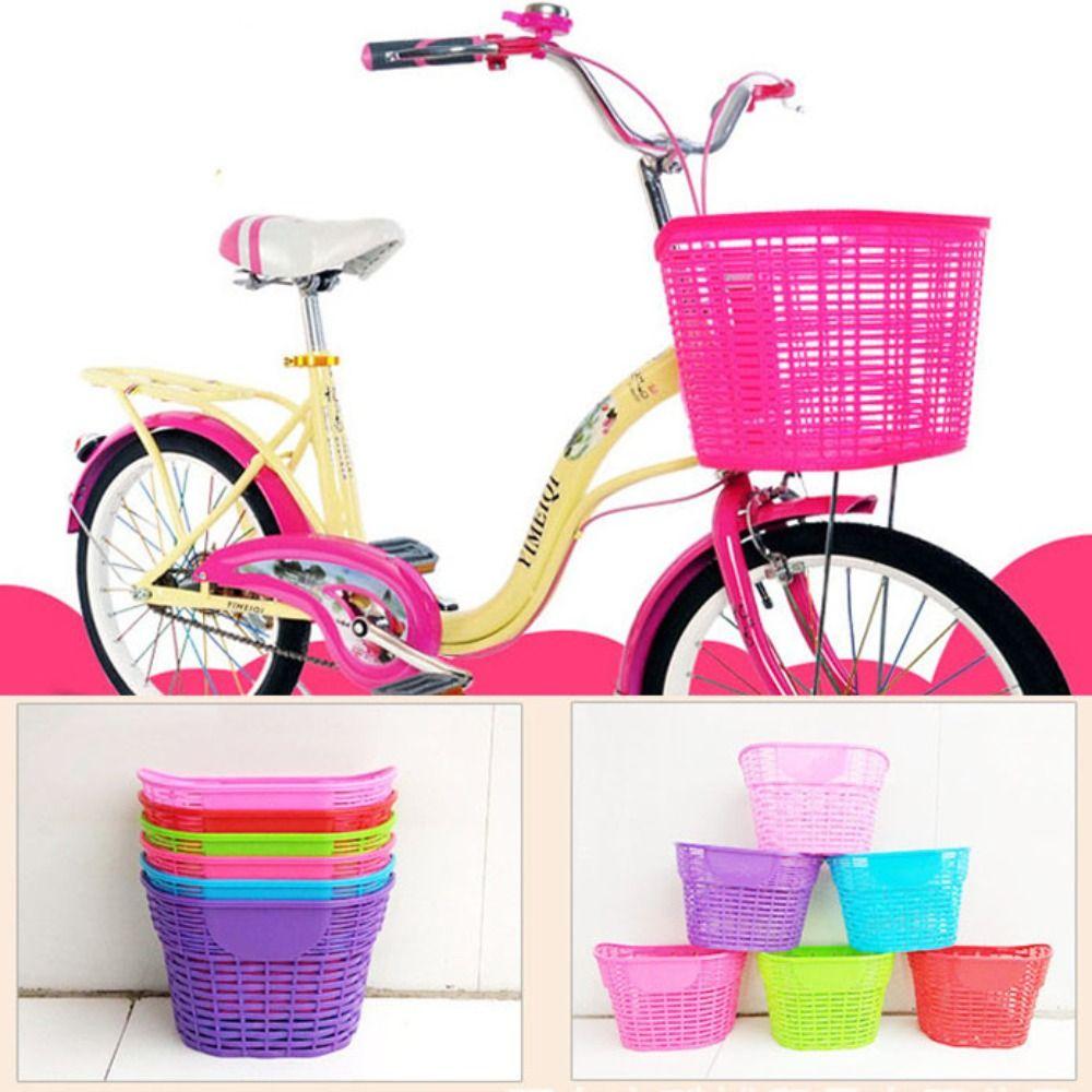 Многоцветный 12-20 дюймов велосипедный багажник пластиковый студенческий передняя корзина задние велосипедные аксессуары