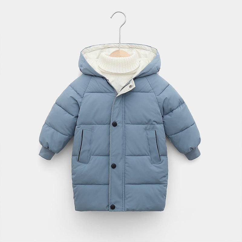 Kids Winter Fashion Hooded Down Coat Casual Boys Thick Warm Girls Long Jacket Parka Overcoat Outwear Jackets