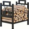 Sturdy Firewood Rack Holder, Outdoor Indoor Fire Wood Pile Storage Stacker, Rustproof Waterproof Log Rack for Fireplace Wood Organizer Fireplace Decor