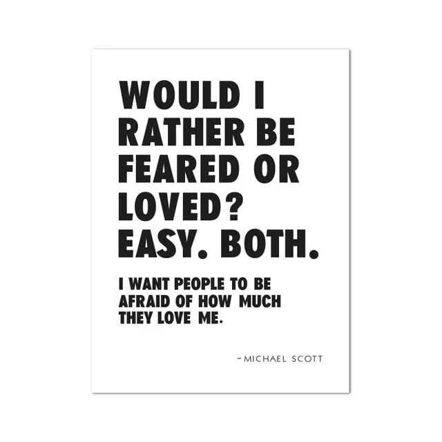 Офис Телешоу Арт Холст Постер Картина Цитаты Майкла Скотта Минималистичное Настенное Искусство Принт Картины Офис Домашнее Украшение