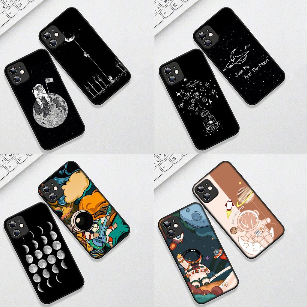 Чехол для Samsung Galaxy A05 A06 A14 A50 A51 A52 A12 A13 A17 A70 A07 A25 A26 A56 A23 M53 Case Креативный Дизайн Искусство Астронавт Луна
