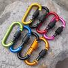 Aluminum Zinc Zinc Alloy D Type Carabiner D-shape Outdoor Sports Buckle Quick Release Carabiner  Fishing