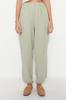 Женские брюки цвета хаки Jogger Тканые брюки из муслина
