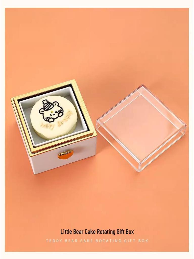 Романтическая вращающаяся шкатулка для кольца в виде маленького медвежонка - Идеальный подарок на день рождения для девушки или жены, Креативный сюрприз и признание