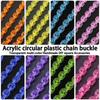 50pcs Transparent U-Shaped Chain, Acrylic Beads, DIY Jewelry Making Materials For Bracelets, Car Ornaments, Phone Straps
