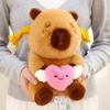 Cute Capybara Plush Doll Poet Tang Monk Style Soft Stuffed Animal Toy Gift Bag Pendant