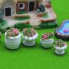 4Pcs Dollhouse Plant Bonsais Artificialmini Flowerpot Decoration Portable Miniature
