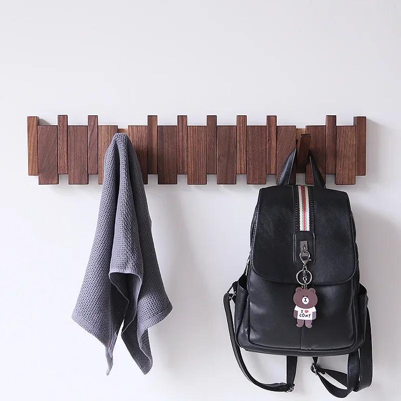 Beech Wooden Clothes Hangers Wall Mounted Organizer Clothes Hangers Piano Cap Hat Hanging Organizers Multipurpose Clothing Rack