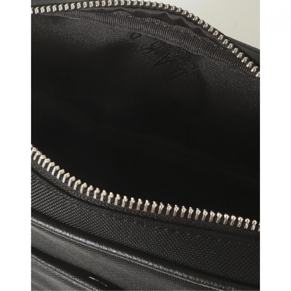 Daks Black Grid Pattern Leather Combination Nylon Grid Maxi Dbba5f275bk