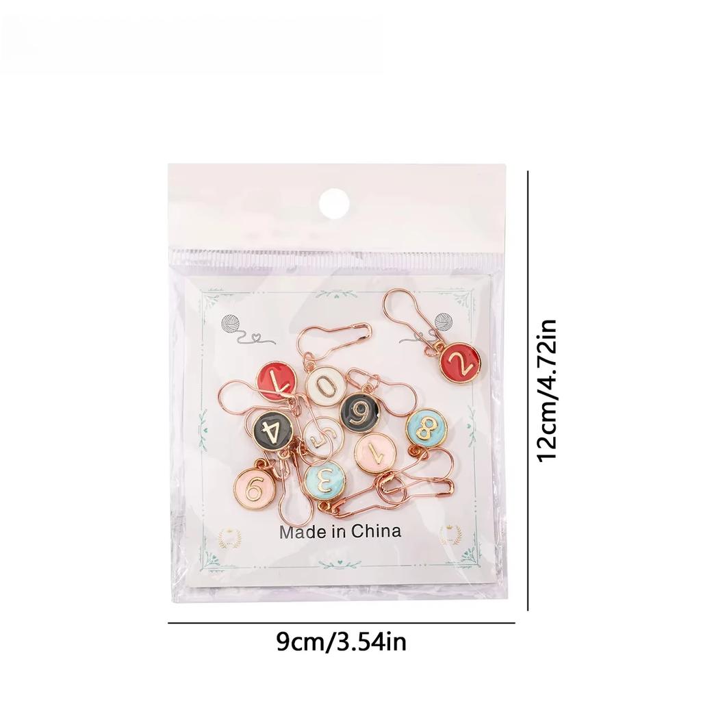 10Pcs/Pack Knitting ToolsKnitting Sweater Stitch MarkersSweater CounterMarker NumbersDon't Button Accessories