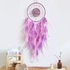 Elegant Dreamcatchers Craft with Feathered and Flower Beads Hanging Ornament for Bedroom and Living Room Wall Decors