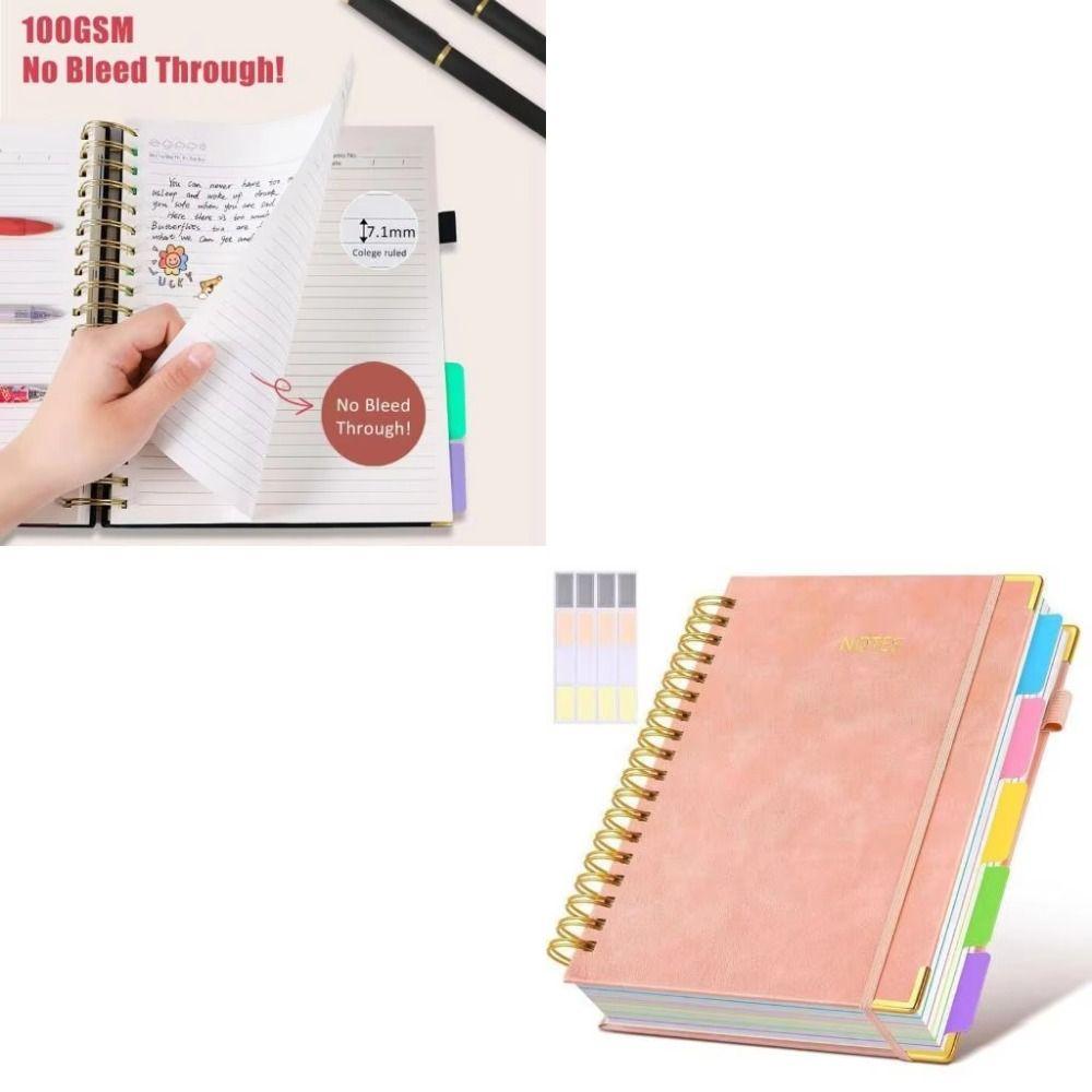 300 Pages PU Leather Notebook Thick Paper Paper Journal Portable Business Notebook School Use