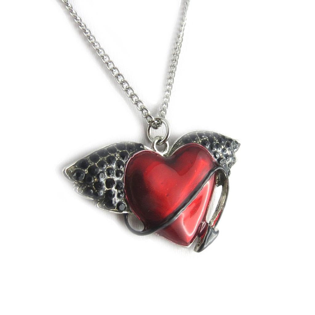 Les Trésors De Lily [L1339] - Red 'Coeur De Diablesse' Designer Necklace