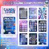 Funrous 10 Pcs Calming Corner Posters Space Themed Classroom Feeling Emotion Charts Mental Health Poster Decorations Calm Down Wall Art for Students