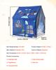 VEVOR Kids Play Tent PVC Frame Playhouse for Kids with Padded Mat Blue, for Toddlers Girls Boys, Indoor & Outdoor, Reading Nook Nap Bed Tent