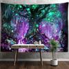 Гобелен с грибным лесом, настенный психоделический колдовство, эстетика мечты, фон для комнаты, гостиной, ткань, домашний декор