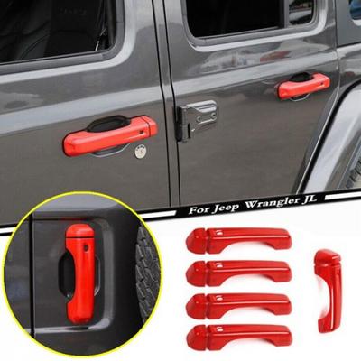 Декоративная накладка на ручку двери автомобиля для Jeep Wrangler JL 2018- Аксессуары Красный