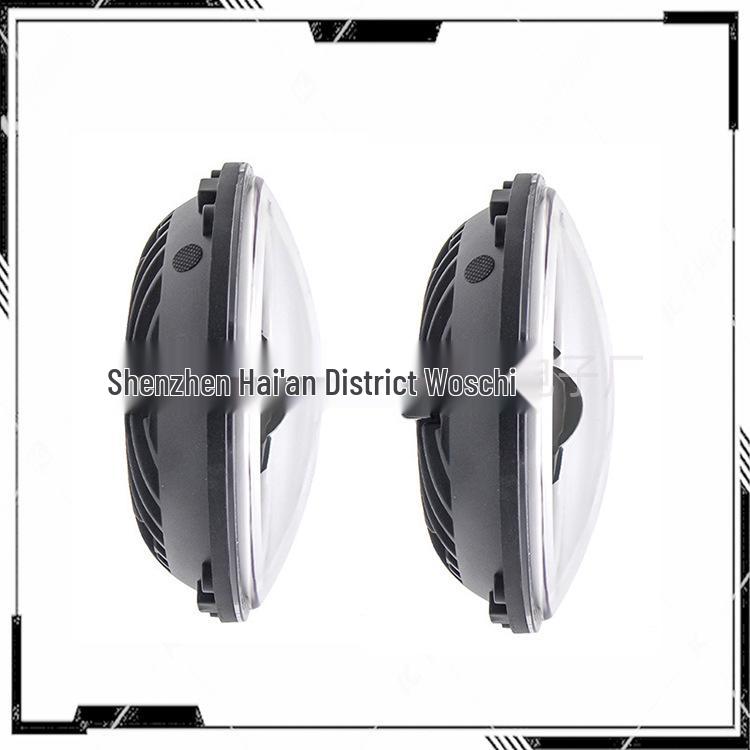 7" LED Headlight 40W for Jeep/Harley, Full Circle with Angel Daytime Running Light, High/Low Beam