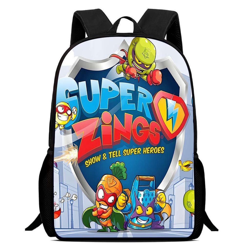 Школьная сумка Super Zings с принтом, Мультяшный рюкзак для начальной школы, 12 класс